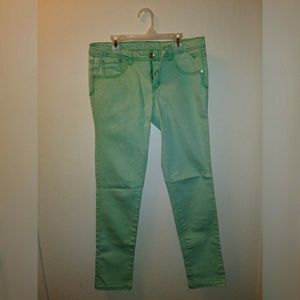 Justice Mint Green Low Rise Skinny Jeans